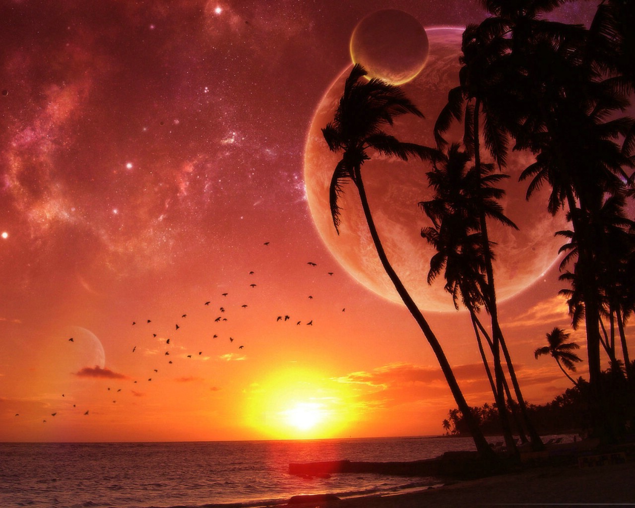 壁纸1280×1024动感风景壁纸壁纸,动感风景壁