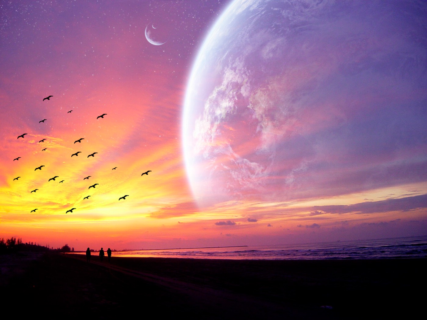 壁纸1400×1050无边宇宙